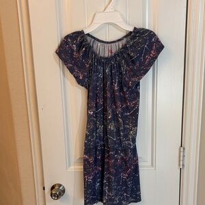 Epic Threads Navy and Pink Patterned Romper